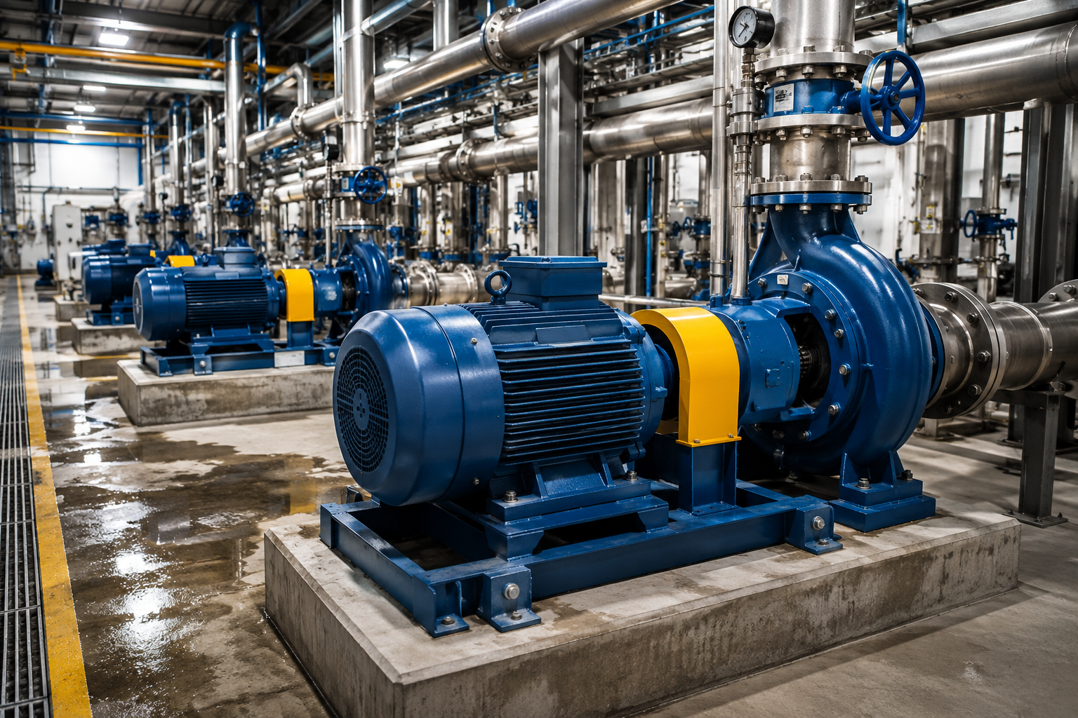 Electric motor and driven industrial equipment